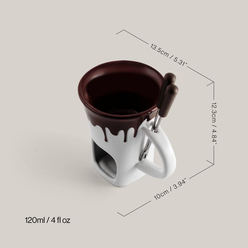 Swissmar F12064 4-Piece Nostalgia Chocolate Fondue Mug Set - Image 5